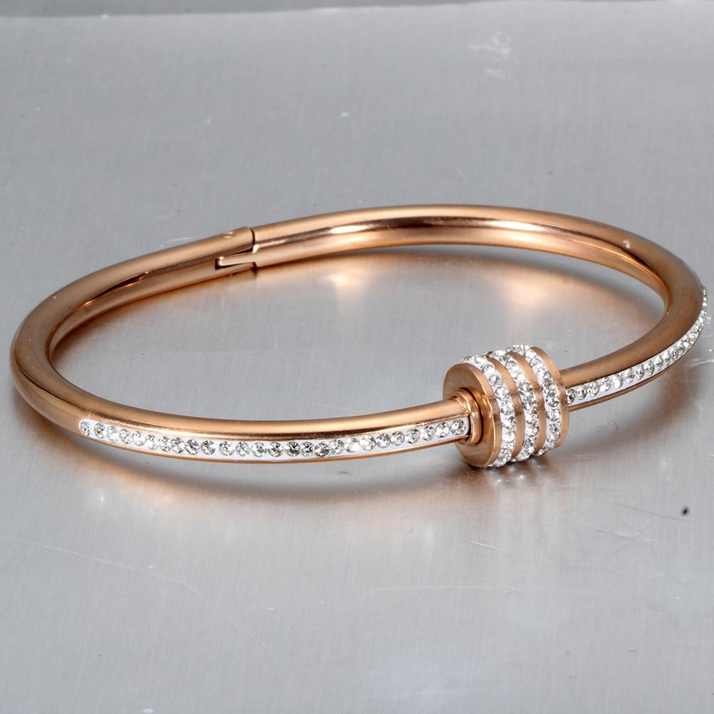 Браслет из хрустального бисера, браслеты для женщин, модные украшения из нержавеющей стали