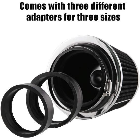 RYANSTAR Universal Clamp-On Air Intake Filter,3 In /3.5 In /4 In Three Different Sizes, Round Tapered High Performance, Washable, Replacement Air