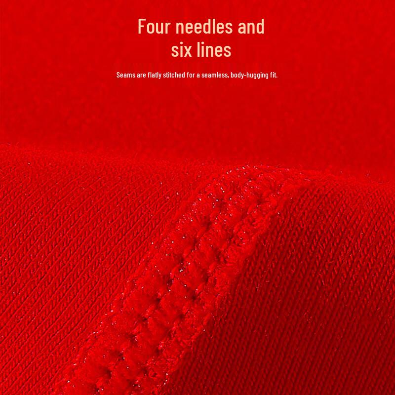 LANGSHA Мужские трусы-боксеры из чистого хлопка красного цвета - 4 штуки