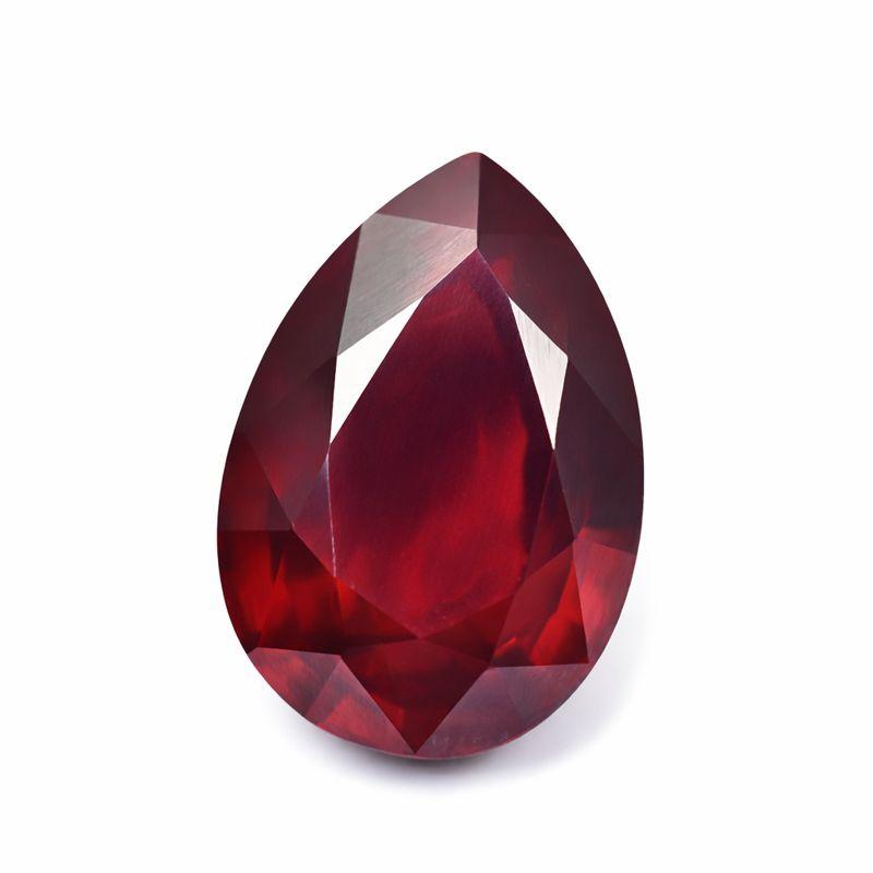 BEATIFUL Natural Red Ruby 12x9mm Pear Shape Loose Gemstone For Her