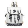 Women's Leopard Print Backpack Oxford Color Contrast Large Capacity Schoolbag Lightweight Shoulder Bag Travel Backpack