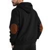 Men's Casual Composite Loose Fitting Pullover Solid Color Hooded Sports Thick Hoodie