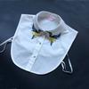 Embroidery Bird Fake Collar Women'S Shirt Collar Versatile Fake Collar White Sweater Decorative Collar