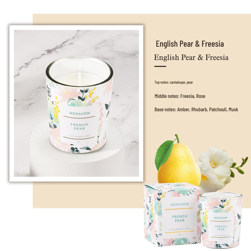 New Smokeless Soy Wax Aromatherapy Floral Scented Candles with Exquisite Packaging - Perfect Party Favors