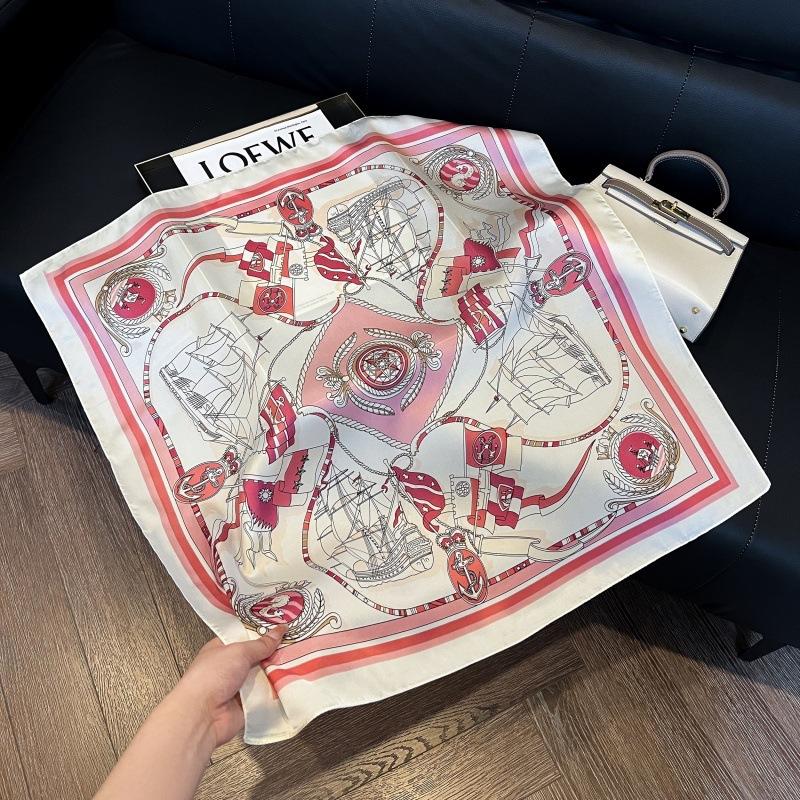 Temperament square scarf women's high-end small scarf summer neck protection scarf decoration spring and autumn versatile thin sunscreen 71 silk scarf