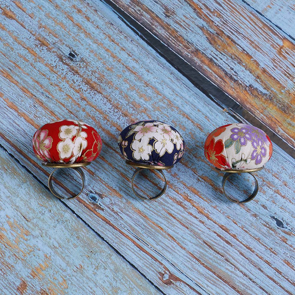 Stitch Fabric Cotton Ring Ball Shaped Pin Cushion Sewing Accessories Needle Pillow Needle Holder