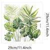 Tropical Green Plant Turtle Back Leaf Wall Sticker Bathroom Toilet Decor Living Room Cabinet Home Decoration Decals Beautify