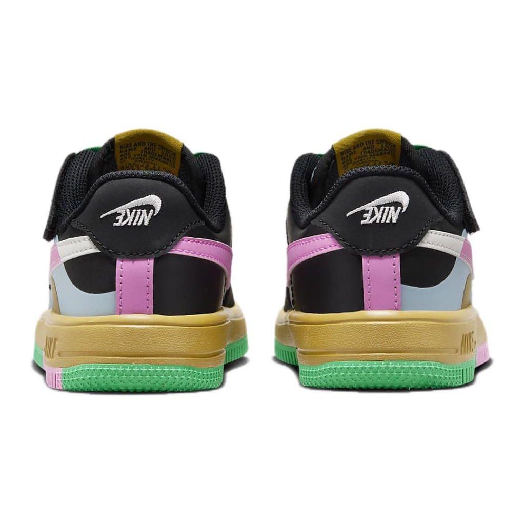 Nike Детские кроссовки Force 1 Low EasyOn LV8 2 PS Dance Черный Светло-Армейский-Синий Игриво-Розовый FN0410-001