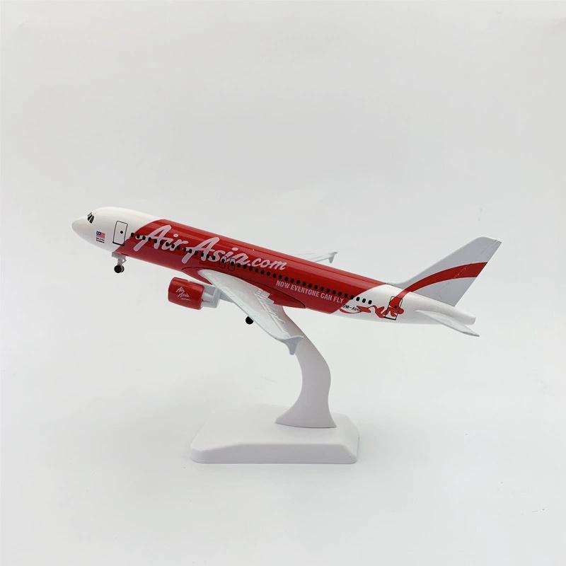 Модель самолета 1/300 для Air Asia A320 Красный Металлический Сплав Миниатюрный Самолет Статическая Коллекционная Подарок От Aviation