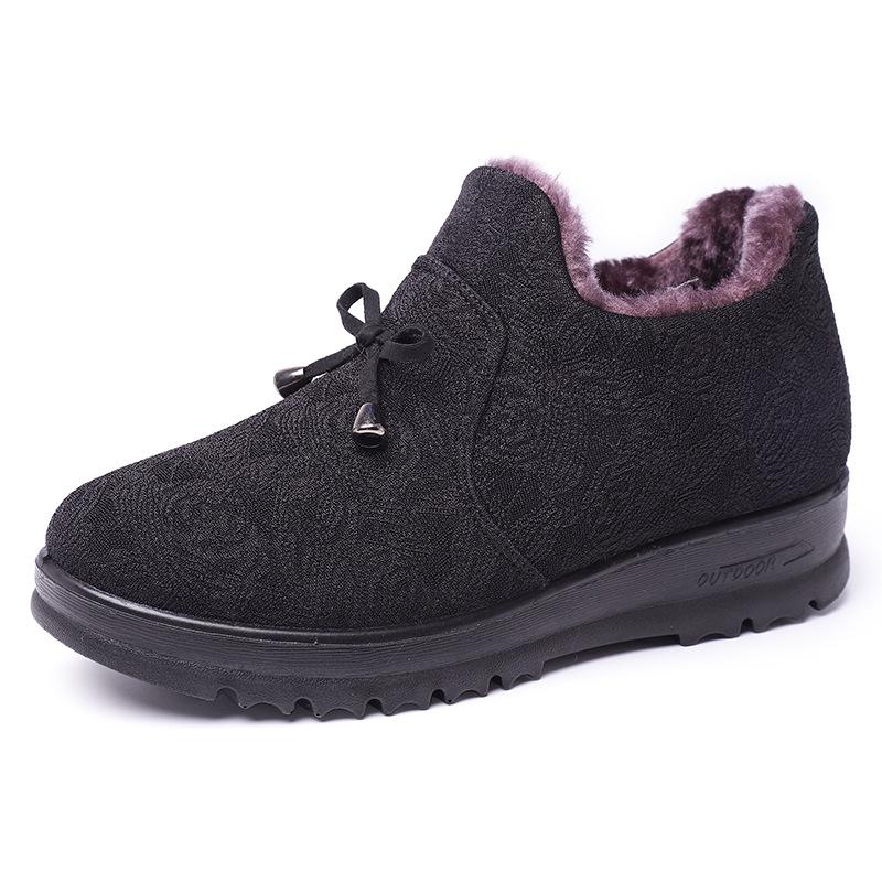 Обувь женская 2025 новая женские хлопковые сапоги сохраняют тепло и не скользят для мам среднего и пожилого возраста. Универсальная хлопковая обувь не утомляет.