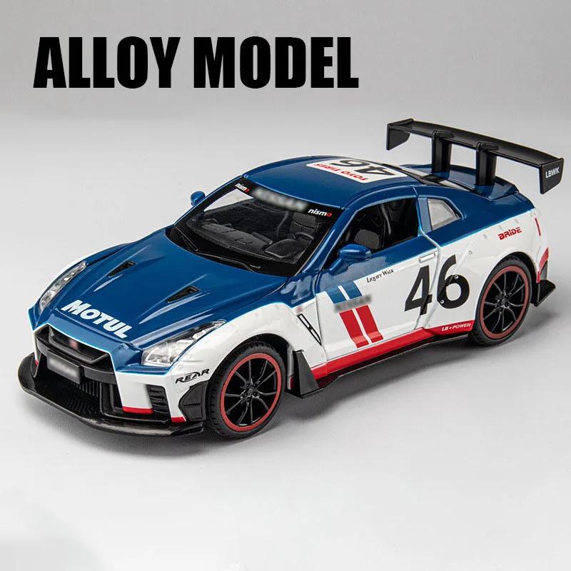 1:Модель игрушечный спортивный автомобиль GTR Модифицированный I8 Масштаб 22 Звук и Свет Резиновые Шины Сплавной Кузов Модели Суперкаров Подарок Украшения для Витрины