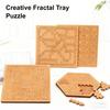 Деревянный фрактальный поднос пазл с рамкой Обратное мышление Невозможный сложный пазл Игра-вызов Детям Взрослым Образовательная неправильной формы Игрушка-пазл