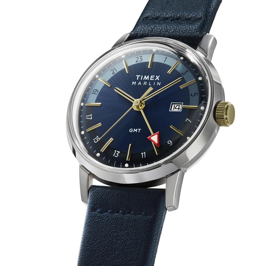 Часы TIMEX Marlin Кварцевые 5 АТМ Водонепроницаемые Темно-синие Нержавеющая сталь Мужские TW2Y47900, Механизм, Водонепроницаемость, Пластик, Циферблат, [Б/У]