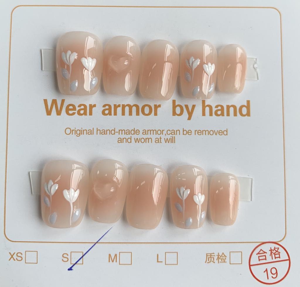 Нажмите на кончики ногтей Гель Полное покрытие 100 дизайнов Накладные ногти ручной работы Высококачественные носимые искусственные ногти Многоразовые размеры от XS до L бесплатно 5 шт. инструментов