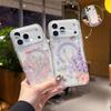Для IPhone 17 ProMax Магнитный чехол для телефона N52 с лазерным изменением цвета для Apple 16 Прозрачная защитная крышка «Цветущая сакура»
