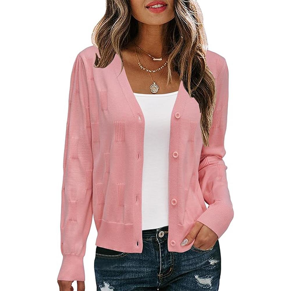 Women's Soft Cropped Cardigan Casual Lightweight Shrug Sweater Tops