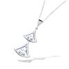 [Q4028] - Silver Pendant 'Sissi' Silver-white (rhodium-plated) - 23x12 Mm