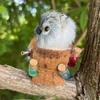 Деревянная фигурка совы, мини-магнитная плюшевая сова, дикая природа, птица, животное, статуэтка для детей, рождественский подарок на День благодарения