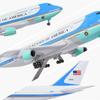 Для самолета Air Force One B747 Модели самолетов Наборы Дисплей Литой самолет для взрослых со светодиодной подсветкой(Сенсорное или Звуковое Управление)