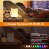 Bedside Lamp LED Bedside Lamp Touch Dimmable with 10 Colours and 4 Modes Wood Grain Night Light USB Rechargeable Table Lamp with Timing Function