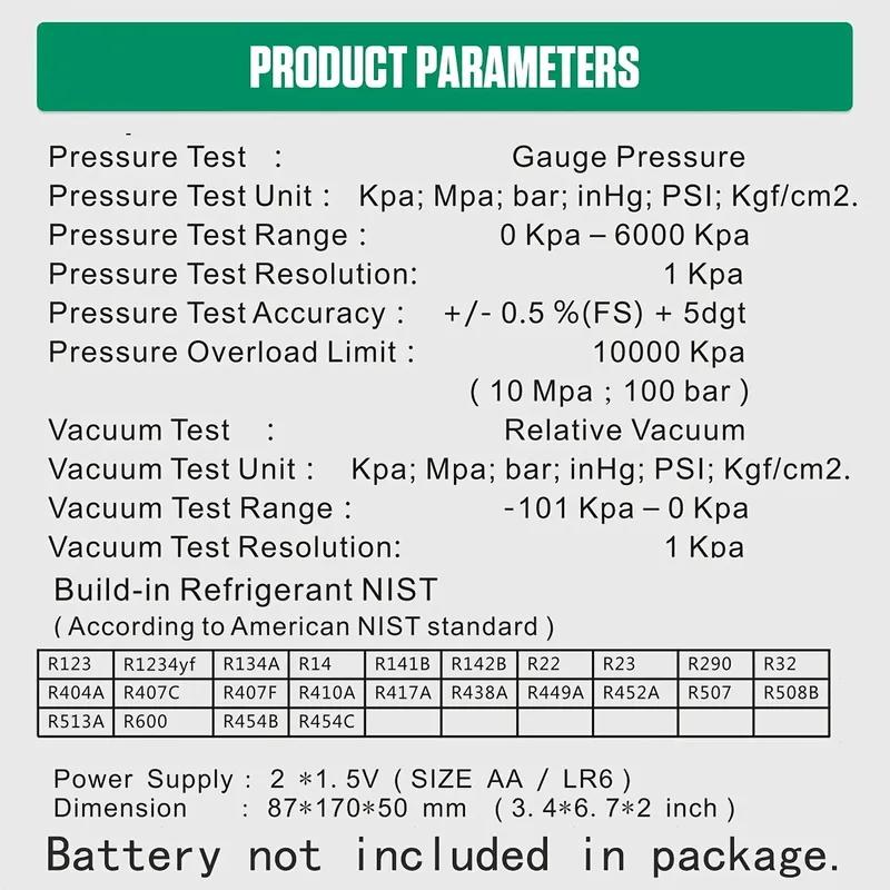 The DY519 digital pressure gauge is suitable for precise pressure measurement in therefrigeration system. digital pressure gauge