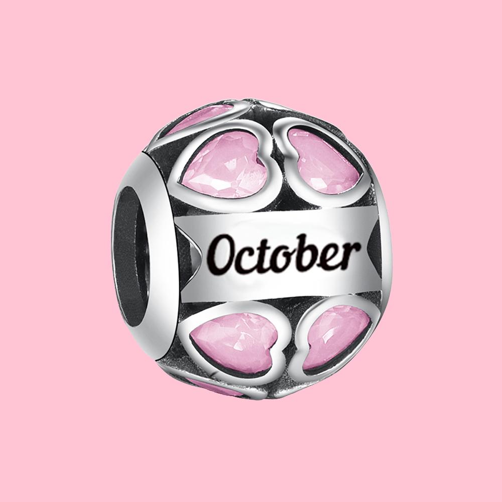 S925 Серебряный круглый камень с вырезом в форме сердца, очаровательная бусина, подходит для оригинальных ювелирных изделий своими руками для женских подарков на день рождения