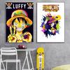 Цельный Луффи поп-арт постеры холст картина детская спальня декор гостиная декор фреска холст картины настенное искусство