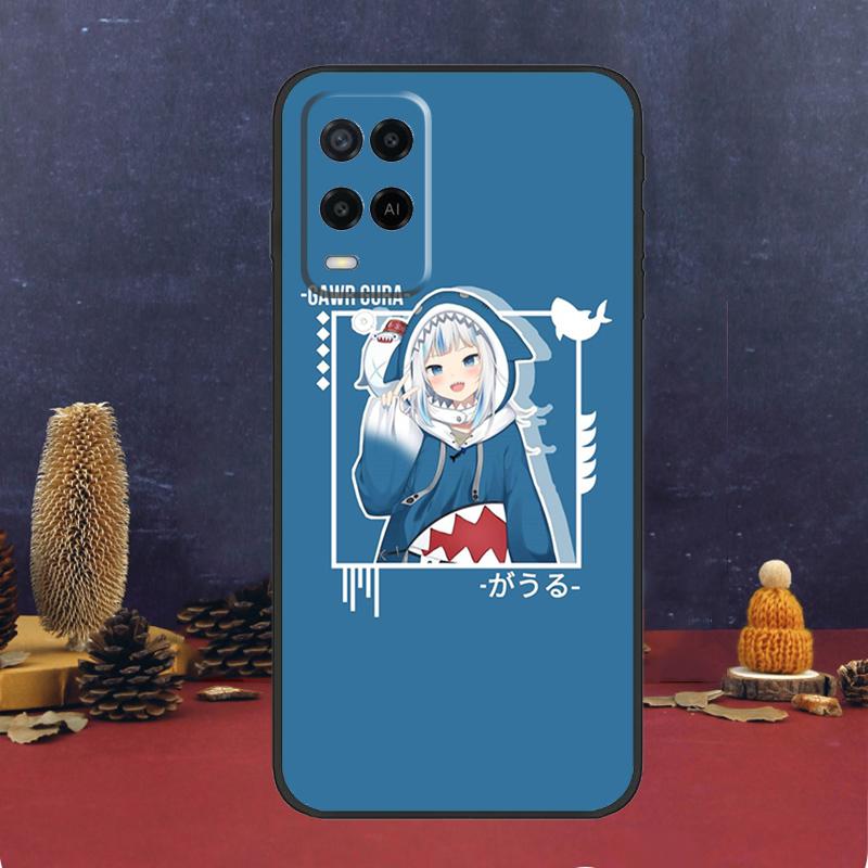 Gawr Gura Hololive Девушка для OPPO A58 A78 A98 A15 A16 A17 A76 A96 A77 A52 A72 A5 A9 A79 A94 A74 A57S A53S A54S Чехол