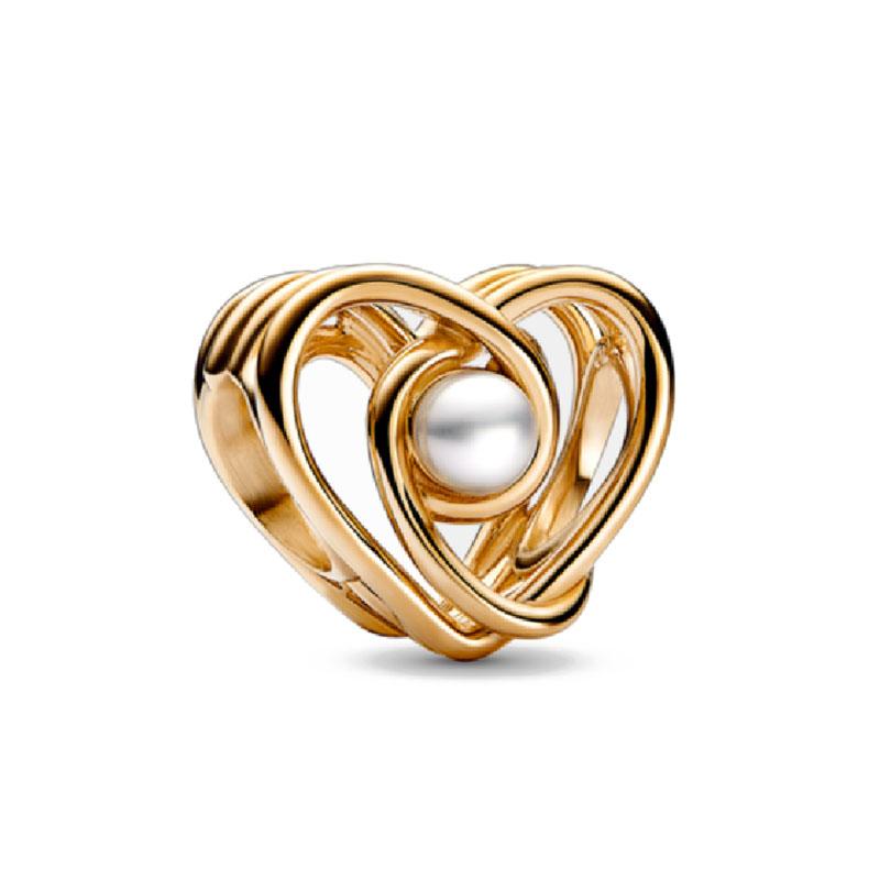 Медь, Лапа собаки, Крест, Форма сердца, Подвеска-бусина с бантом, Подходит для европейского оригинального браслета «Сделай сам», Изысканные украшения