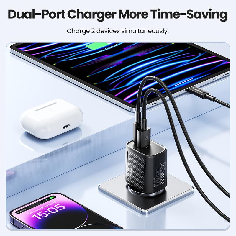 Toocki GaN USB C Charger for Travel 30W Portable USB Fast Charging Quick Charge Type C Charger for iPhone Xiaomi POCO UK/KR Plug