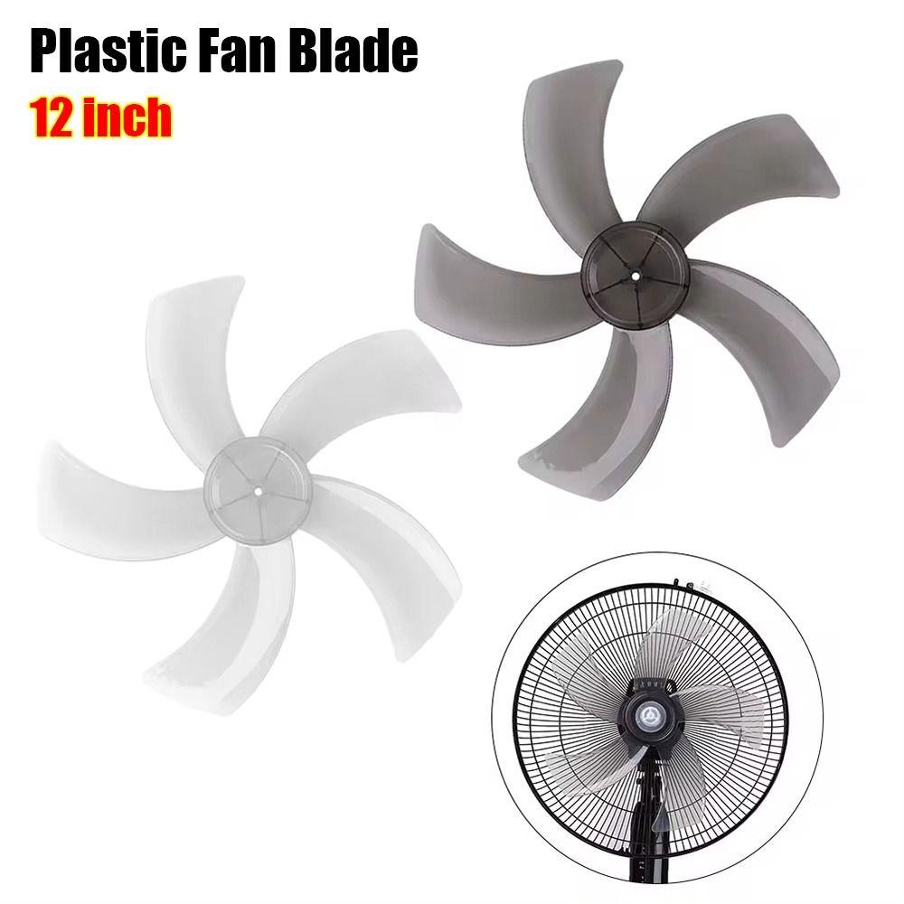1Pcs 5 Blades Plastic Fan Blade With Nut Cover Table Fanner Accessories For Standing Pedestal