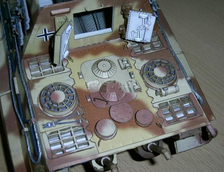 3D сборная модель бумажного ремесла мировое военное оружие масштаб 1/25 (Ягдтигр)