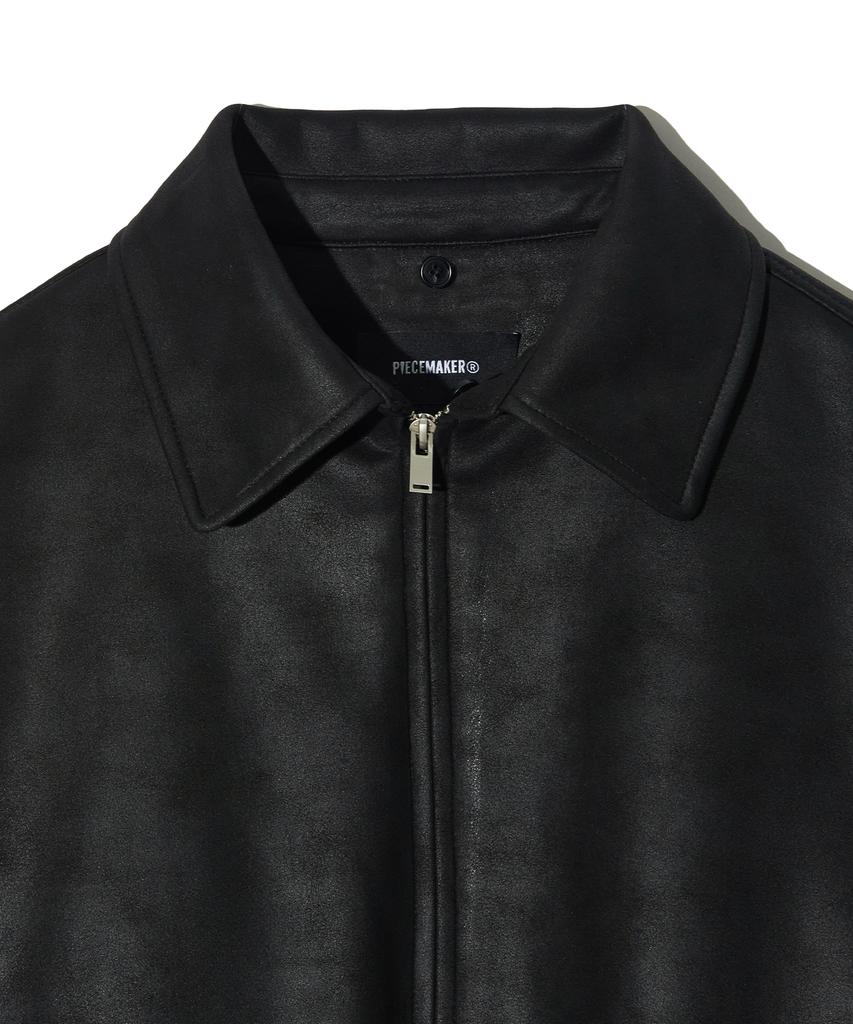 Peace Maker [2Type] Suede Mustang Padded Blouson (Black)