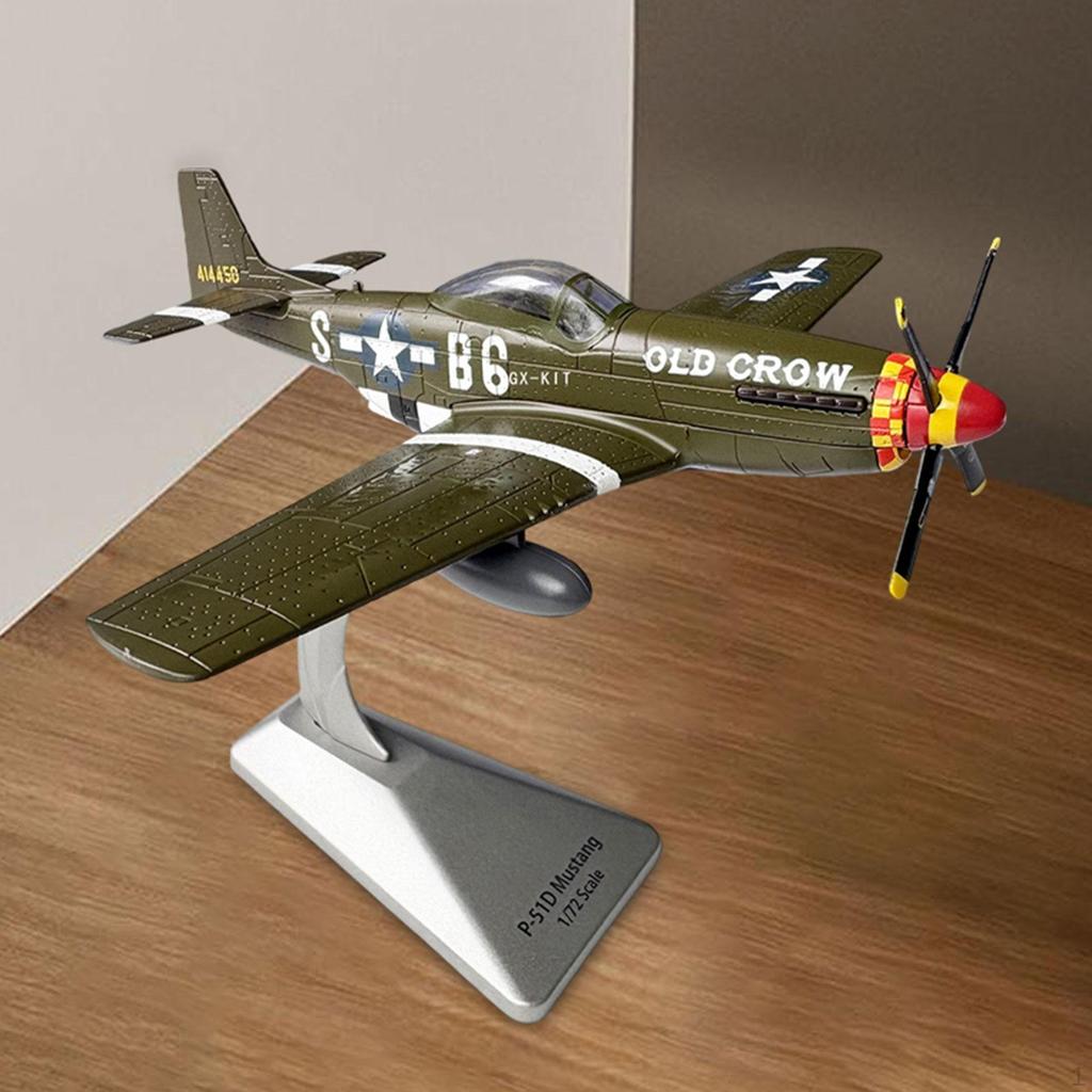 1:72 P-51D Истребитель Модель Штурмовик Игрушка Украшение Реалистичный с Подставкой Самолет для Бара