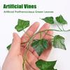 2,2 м Искусственные листья лианы Подвесная поддельная лоза Плющ Гирлянда Шелковые настенные растения Свадебная вечеринка DIY Садовое украшение Зеленый ротанг