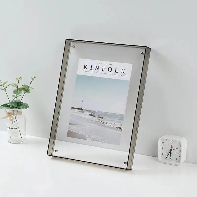 10 Types Color Acrylic Picture Frame Diy Poster Picture Frame Painting Hall Bedroom Wall Living Room Picture Frame Display Table