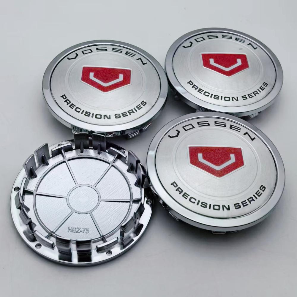 4pcs 75MM Clips 65MM Vossen Logo Emblem Badge Car Wheel Center Caps Wheels Hub Dust Cap Rim Hubcaps Dust Cover Car Accessories