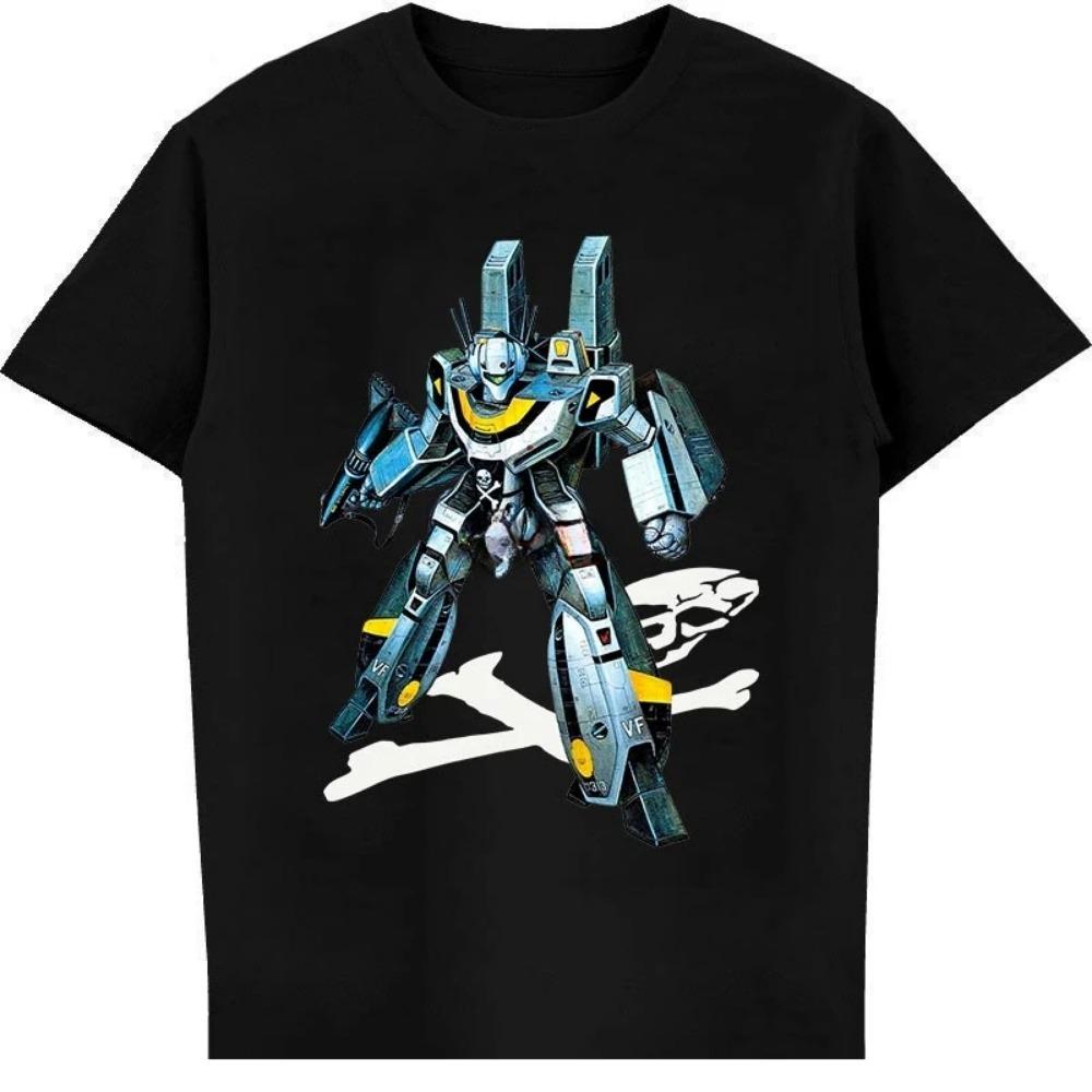 Футболка с принтом, топ, мужская футболка, Skull One VF 1S Macross, футболка, аниме, одежда, новое поступление, уличная одежда 2024