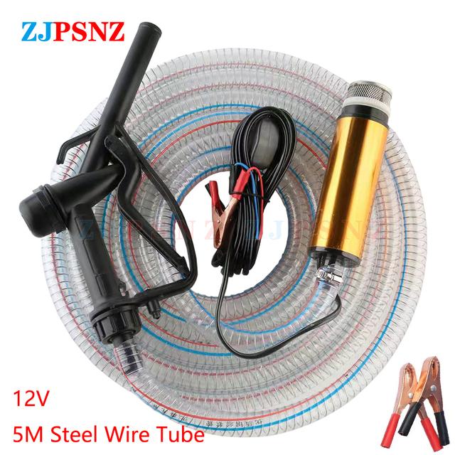 Electric Transfer Pump Diesel Sewage Water Oil Car Camping Fishing Submersible Transfer Pump Kit Pumping Electric Pump 12V 24V