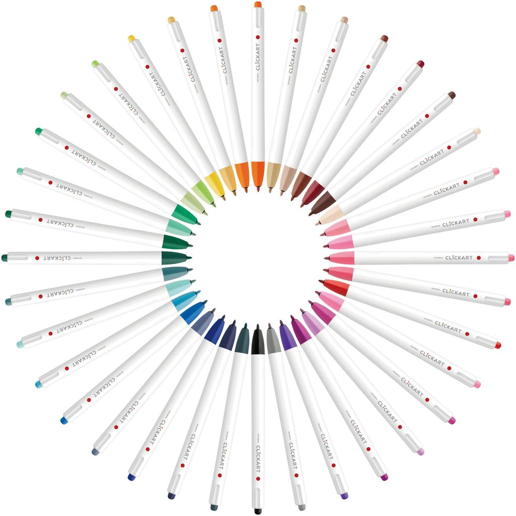 Ручка Zebra Clickart 10 на водной основе, красная, ручки, B-WYSS22-R