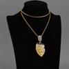 Punk Iced Out Bling Crown King Lion Head Pendant Male Gold Color Stainless Steel Animal Necklace Chain for Men Jewelry Gift 2025