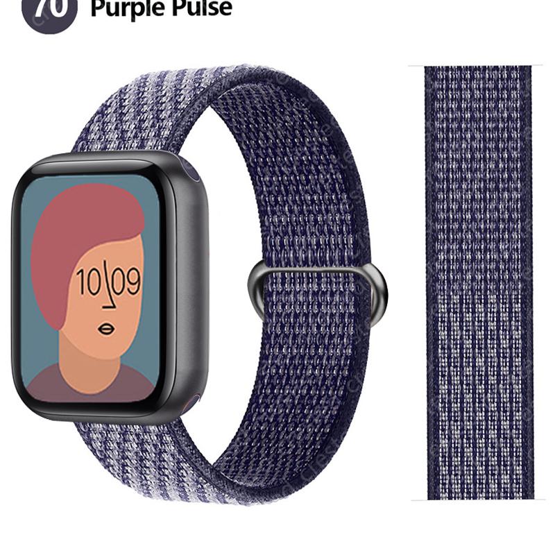 2 шт. Ремешки Для Apple Watch Band 44 мм 40 мм 45 мм 46 мм 42 мм 49 мм 41 мм Нейлоновый петлевой браслет iwatch Серия 10 9 8 7 6 5 3 se ultra 2