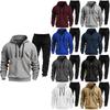 Men's Winter Fleece Multi-pocket Zipper Sweatshirt Suit Personalized Casual Hoodie Suit
