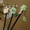 Retro Flower Hairpin For Women Chinese Style Floral Tassel Hair Stick Elegant Vintage Wooden Hairpin Girls Hair Accessories 1pc