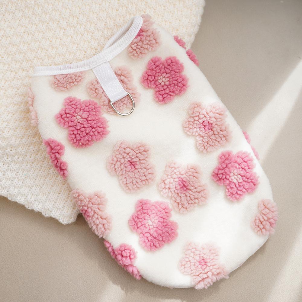 Pet Clothes Autumn and Winter Plush Double Layer Cat Dog Universal Cold Protection Dog Vest Cat Supplies Teddy