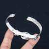 Daughters Day Deal 925 Silver Dendrite Opal Gemstone Wife Flower Bangle Jewelry