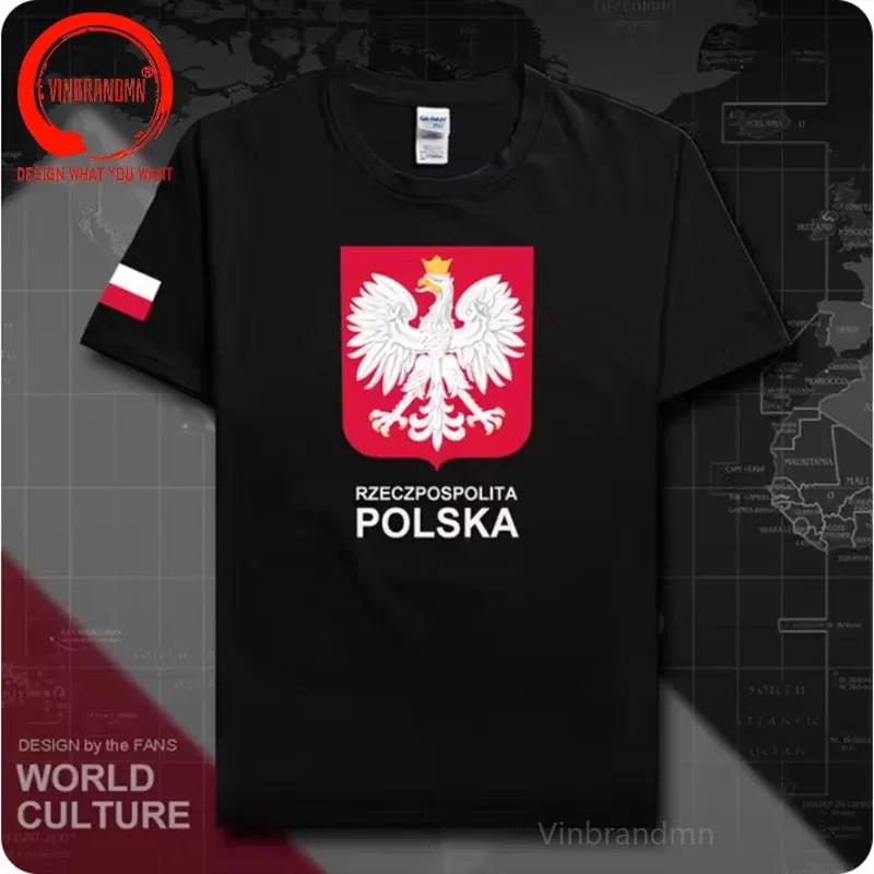 Poland Unisexs T Shirts Unisex Polish Pole Jerseys Hip Hop Nation Cotton Tshirt Fitness Clothing Tops Tee Country Polska Polak Tshirt