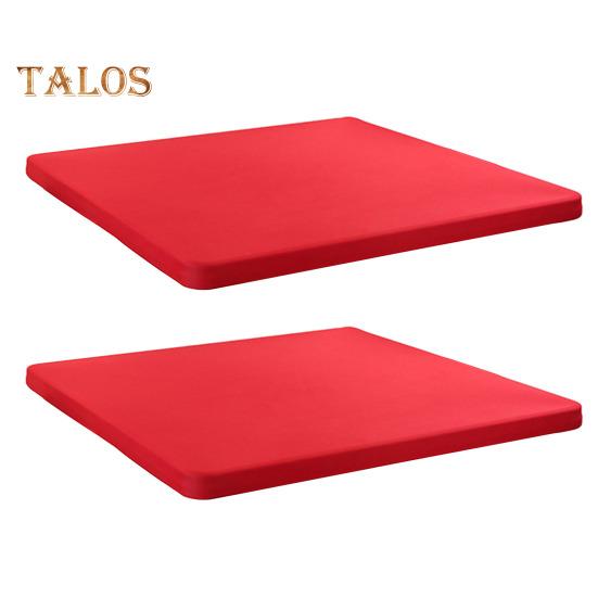 2 шт. эластичная скатерть на подгонку 34x34 дюйма квадратная скатерть с эластичным краем однотонная скатерть для кухни обеденной зоны пикника патио на открытом воздухе