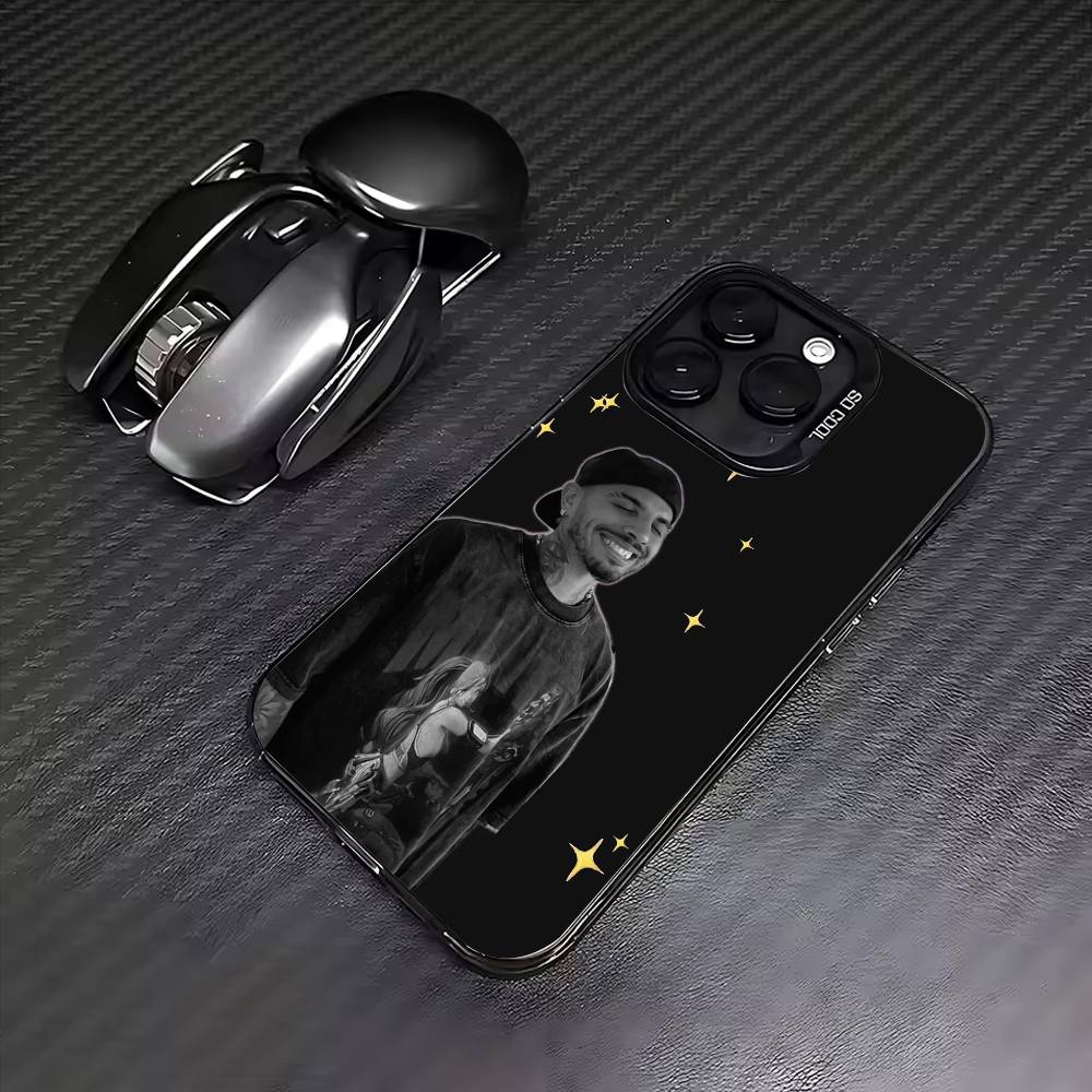 R-Rauw Alejandro Cosa Phone Case For iPhone17,16,15,14,13,12,11 Plus,Pro Max Colored Silver Plated Inside Cover