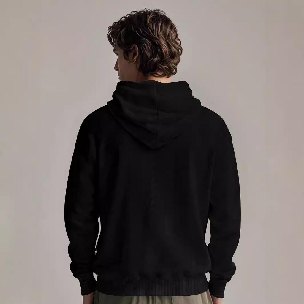 Мужские толстовки с капюшоном, повседневная толстовка с длинным рукавом, жаккардовая, вафельная, с капюшоном, с карманом «кенгуру», однотонные толстовки для тренировок, топы для мужчин